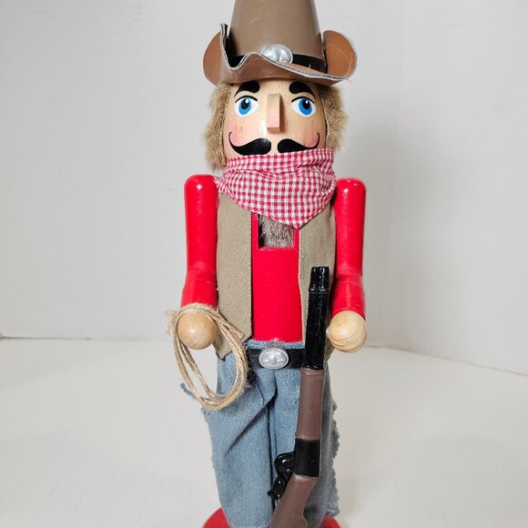 Clever Creations Cowboy 12 Inch Traditional Wooden Nutcracker Christmas Decor - Picture 1 of 9